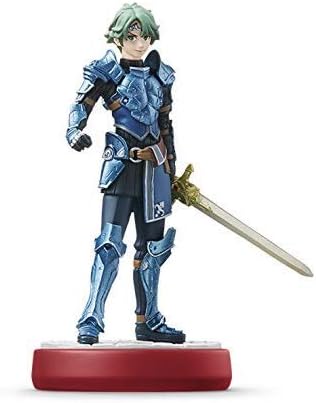 Close-up perspective of the region-free amiibo Alm base displaying the premium tactical gaming collectible design.