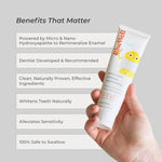 Safe to swallow fluoride free kids toothpaste made in USA