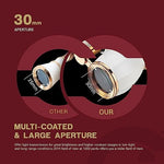 ESSLNB white theater glasses next to the included protective soft storage pouch