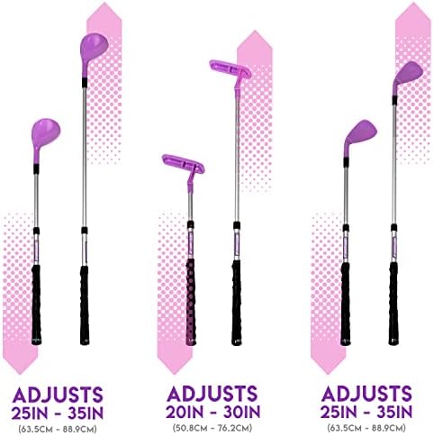 Youth adjustable golf driver iron and putter for toddlers