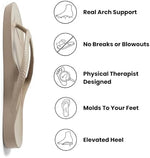 Archies orthopedic thong sandals for men and women in taupe color.