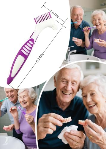 Multi-layered nylon bristles cleaning deep grooves of partial dental appliances effectively