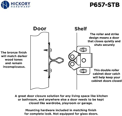 Hickory Hardware P657-STB 1-Inch Catch, Statuary Bronze - Image 6