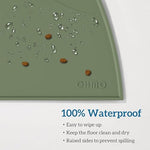 Ohmo Silicone Dog Water Bowl Tray rolled up for travel