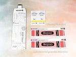POP SKIN crayon style protective wrap packaging showing two units of orange pink decals