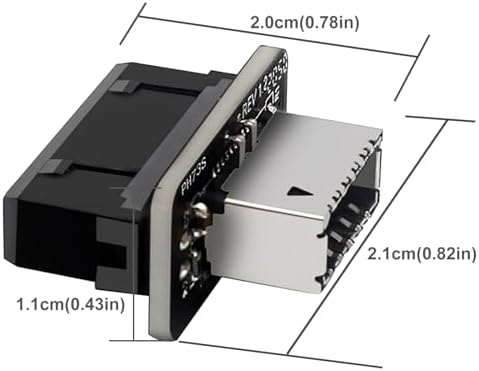 COMeap 20 pin header converter packaged with self adhesive tape for secure fastening inside computer cabinets