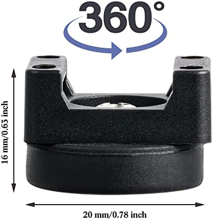 Yookeer magnetic wire holder base close up displaying the slotted swivel mechanism for nylon zip tie insertion
