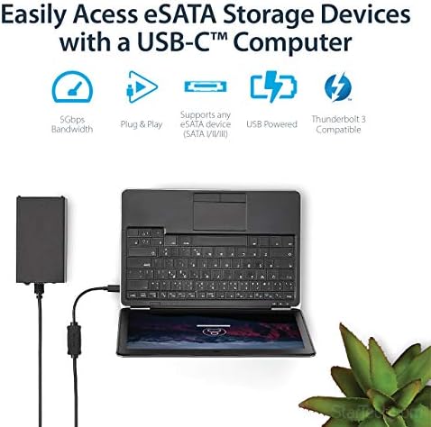StarTech eSATA external hard drive converter cable 3 feet length view