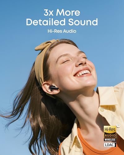 Side profile of Soundcore P31i noise cancelling earbuds