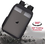 MAXTOP laptop backpack rear view showing ergonomic breathable mesh padded straps