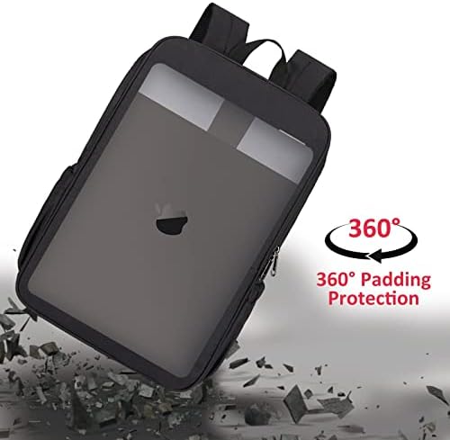 MAXTOP laptop backpack rear view showing ergonomic breathable mesh padded straps