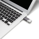 Compact and lightweight PNY Turbo Attache 3 flash drive showcasing its pocket friendly dimensions.