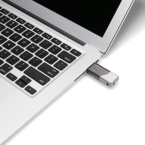 Compact and lightweight PNY Turbo Attache 3 flash drive showcasing its pocket friendly dimensions.