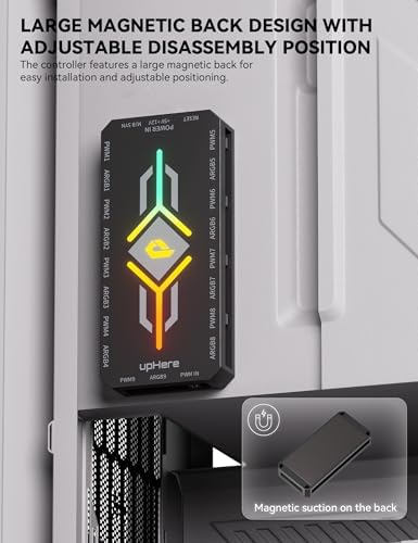 Custom RGB PC build accessory showing 3 pin addressable connections