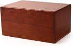 Large wooden pet memorial urn for dogs and cats