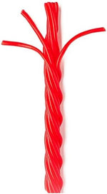 Munchique red licorice candy seventy two count bulk family bag containing cherry pull apart chewy twists