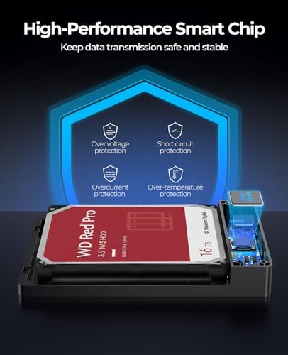 ORICO 3588US3 storage case side profile displaying slim lay flat desktop design