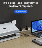 Reborn Gigabit network adapter connected to Ethernet cables