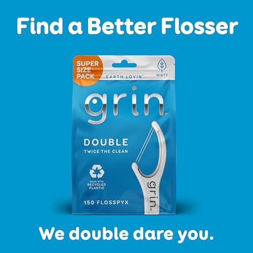 Demonstration of the safe soft fold back toothpick feature on the base of the Grin flosser.