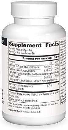 Source Naturals Calcium Hydroxyapatite, 60 caps - Image 4