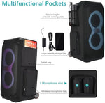 LEFOR-Z protective speaker storage sleeve showing multi window zipper access