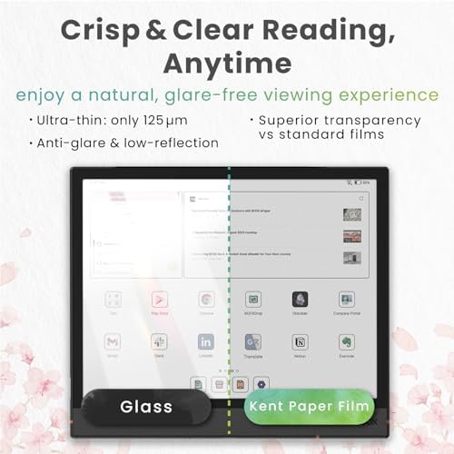 Detailed view of anti-glare performance on Onyx Boox device