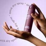 Dermatologist tested intimate pH balanced sweat absorbing mist packaging.