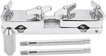 Vbestlife drum set clamp front view showing silver iron bracket and rod