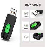 Side profile of Aiibe high capacity 128GB pen drive highlighting the integrated lanyard keychain loop.