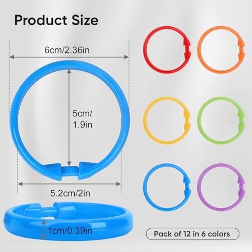 Close up of the easy snap closure on the rainbow O shaped curtain ring.