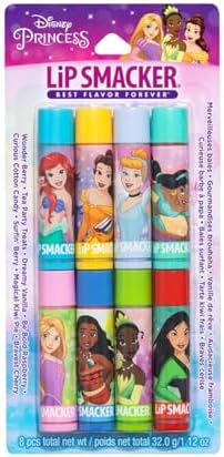 Lip Smacker 8 count Disney Princess lip balms arranged flat