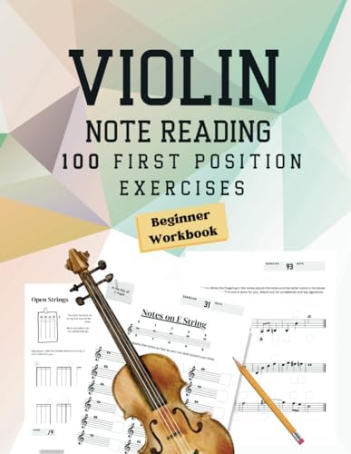 Note Reading Workbook for Violin - 100 First Position Exercises for Beginners: Timed Test, Music Theory, Notespeller Worksheet, Fingering Chart, ... Improve Sight Reading - Anyone Can Read! - Image 2