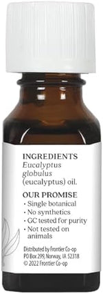 Aura Cacia imported USA pure eucalyptus essential oil compact bottle