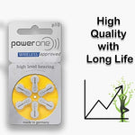 Power One P10 Hearing Aid Battery, 60 Pieces (Multi Color) - Image 4