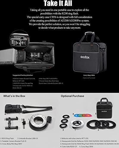 Authentic Godox imported photography lighting kit displaying all included packaging items