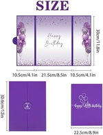 Darunaxy purple milestone birthday guestbook unfolded