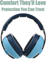 Side view of baby ear defenders showing adjustable headband