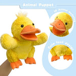 Close up of Okegztoa duck puppet movable mouth feature