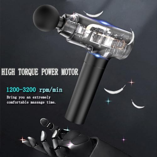 Close up view of the ergonomic grip handle on the Elefor deep tissue percussion massager.