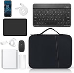 Crienten protective tablet folder being placed easily inside a larger commuter travel backpack