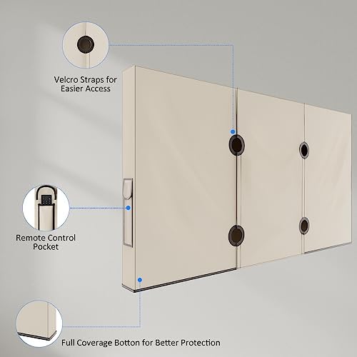 Sylvox 55 inch TV cover khaki color side angle