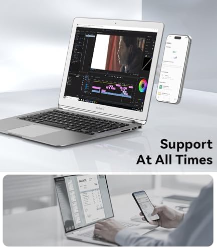CloudValley adjustable laptop phone mount showing the foldable extension arm mechanism