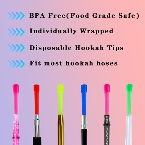 Hookah Tips Disposable Hookah Mouth Tips Individual Wrapped Mixed Colors (100) - Image 4
