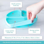 Bumkins baby feeding plate on highchair tray