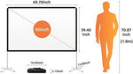 AODIOU portable movie screen base stand attached with weighted water bags for wind stability