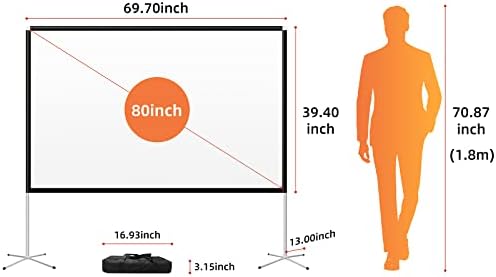 AODIOU portable movie screen base stand attached with weighted water bags for wind stability