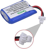 Tectra 84479-01 and 86180-01 compatible headset batteries highlighting the slim safety protective circuit casing
