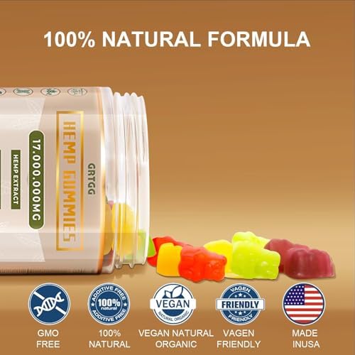 Side view of Grtgg natural hemp oil supplement bottle
