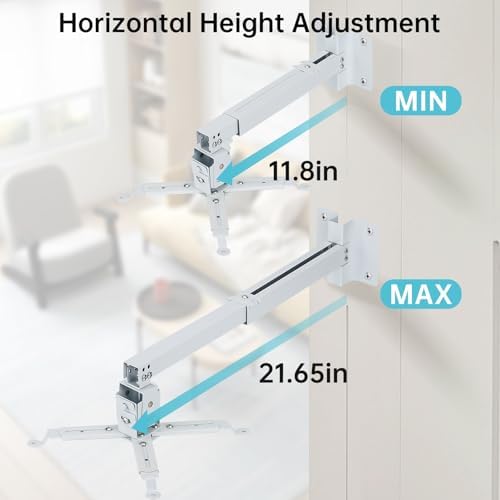 Runhike projector mount white finish detail