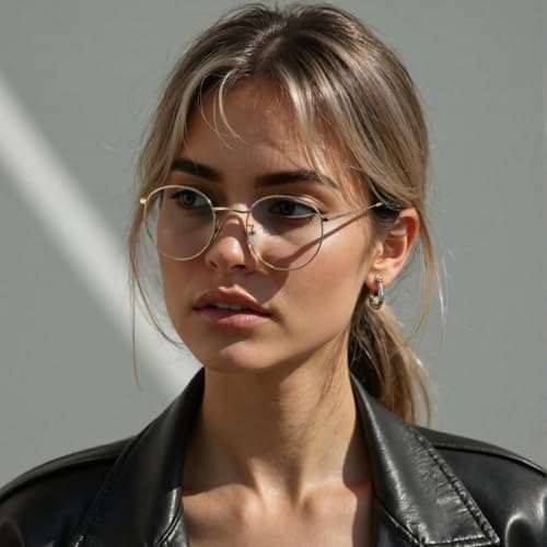 Close up of Aisswzber unisex glasses showing quality hinges